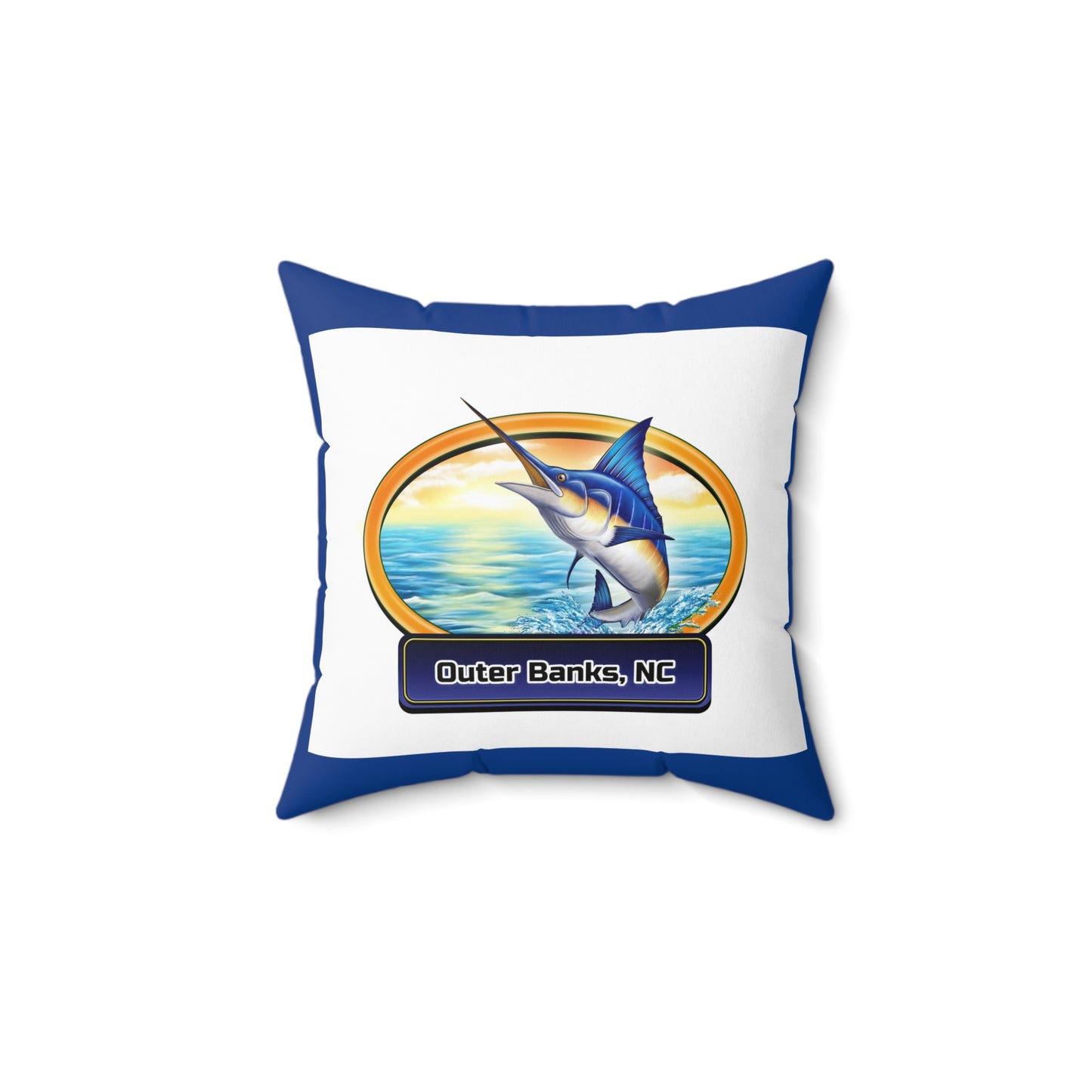 Outer Banks Sword Fish Spun Polyester Square Pillow