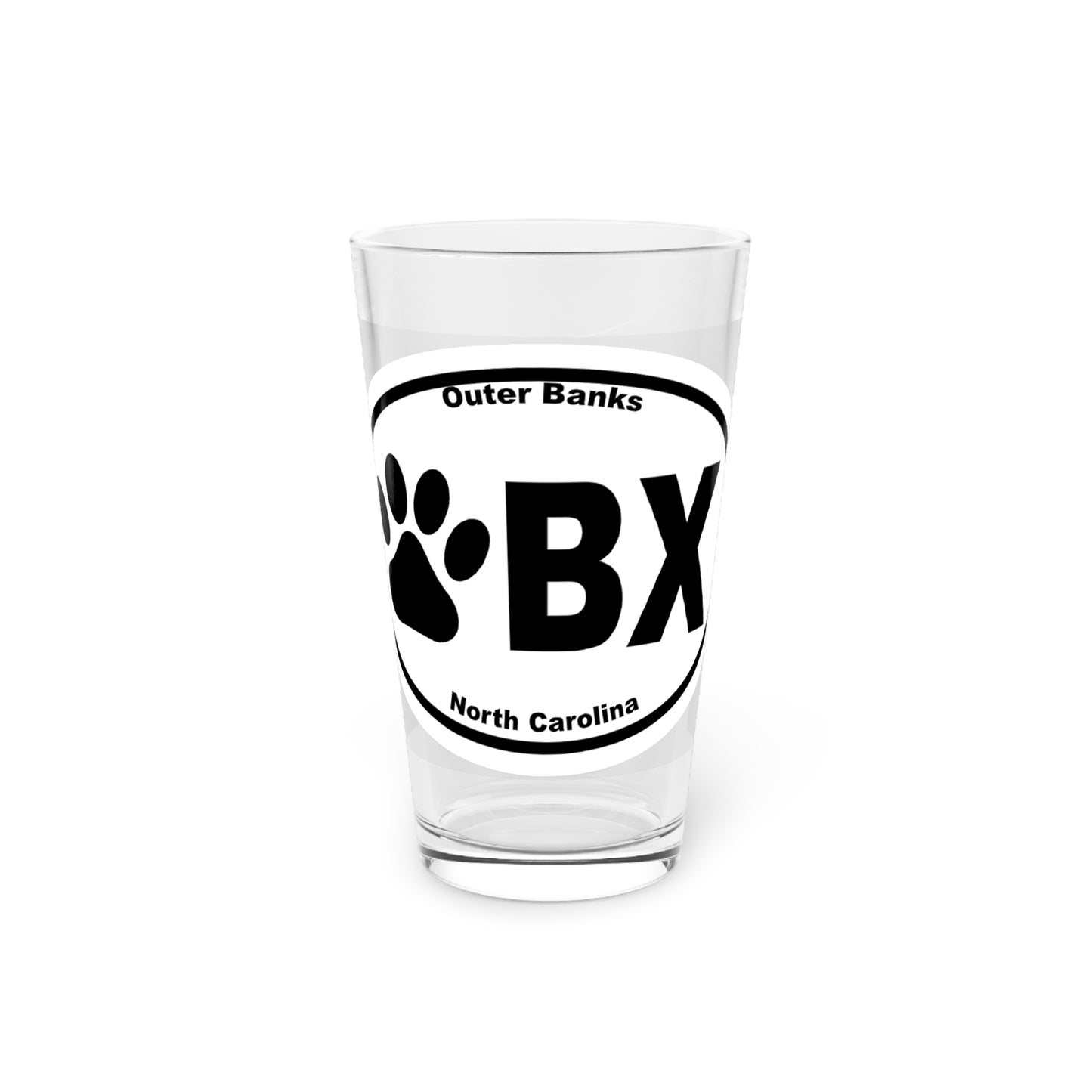 Obx Dog Paw Pint Glass, 16oz