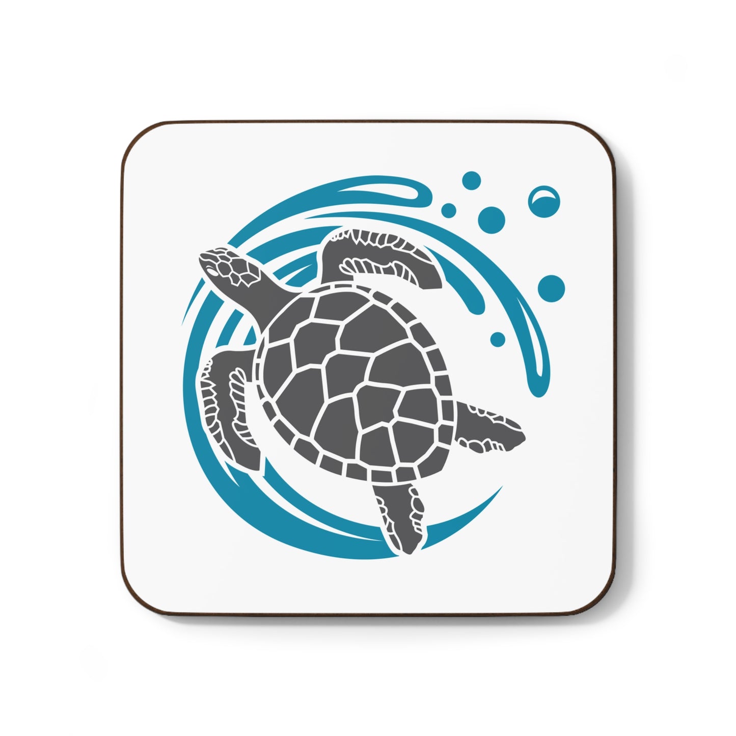 Spinning Sea Turtle Hardboard Back Coaster