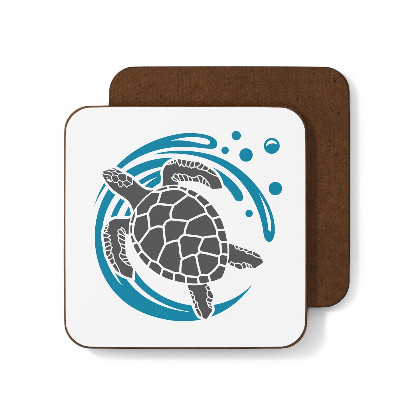 Spinning Sea Turtle Hardboard Back Coaster