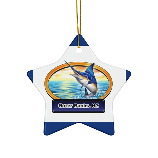 Outer Banks Star Ceramic Ornament