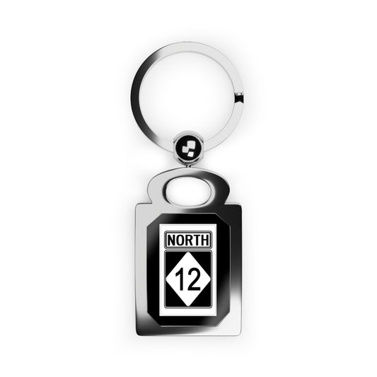 Highway 12 North Rectangle Photo Keyring